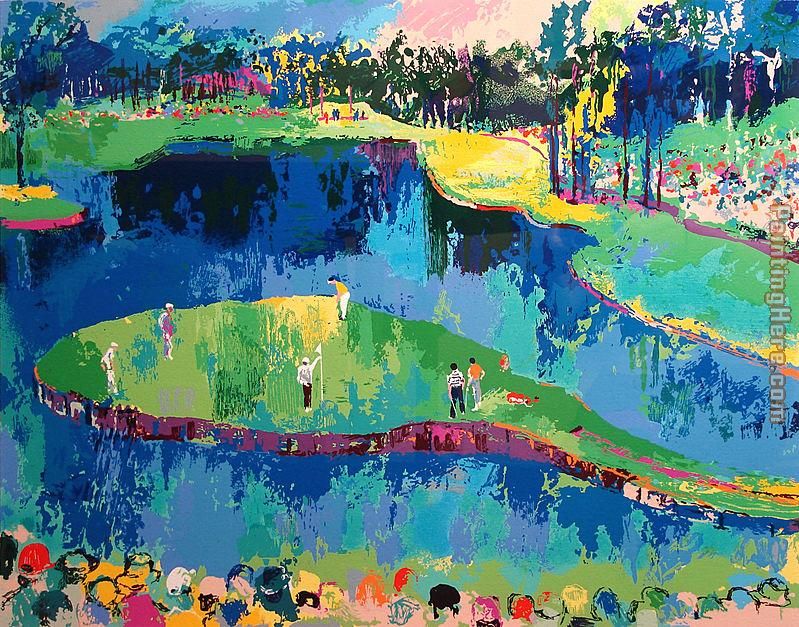 Island Hole at Sawgrass painting - Leroy Neiman Island Hole at Sawgrass art painting